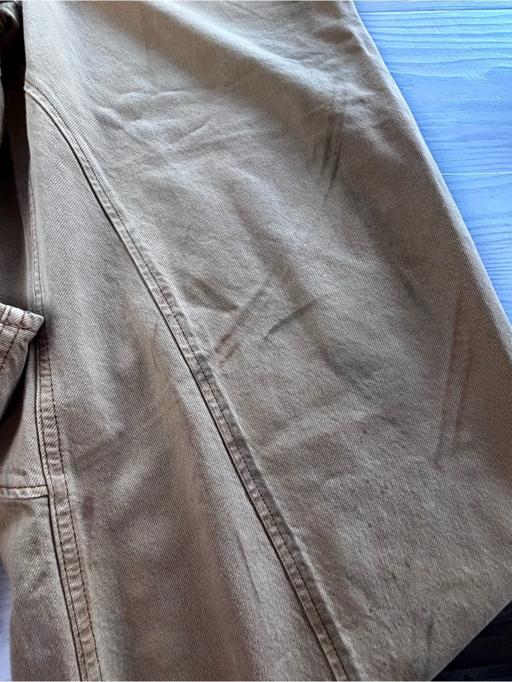 We The Free Chill Vibes Dropped Wide-Leg Jeans (Oversized, Intentional Marks)